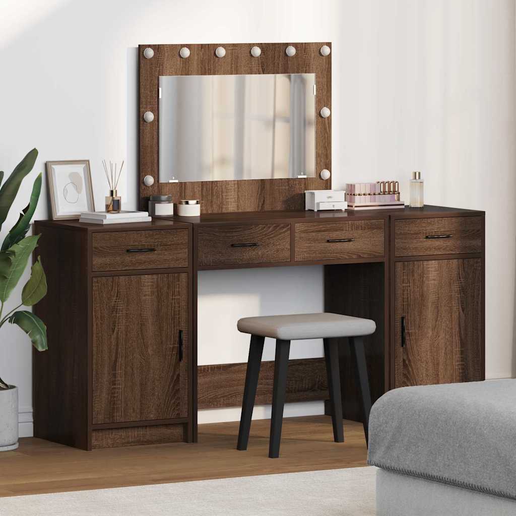 Dressing Table 3 Pcs 40 X 41 X 75 Cm Engineered Wood